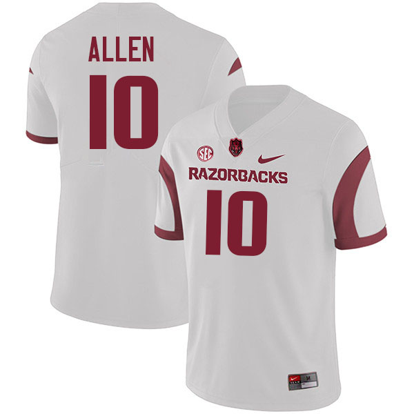 Brandon Allen Arkansas Jersey,Arkansas Razorbacks #10 Brandon Allen Jersey Youth College-Retro White